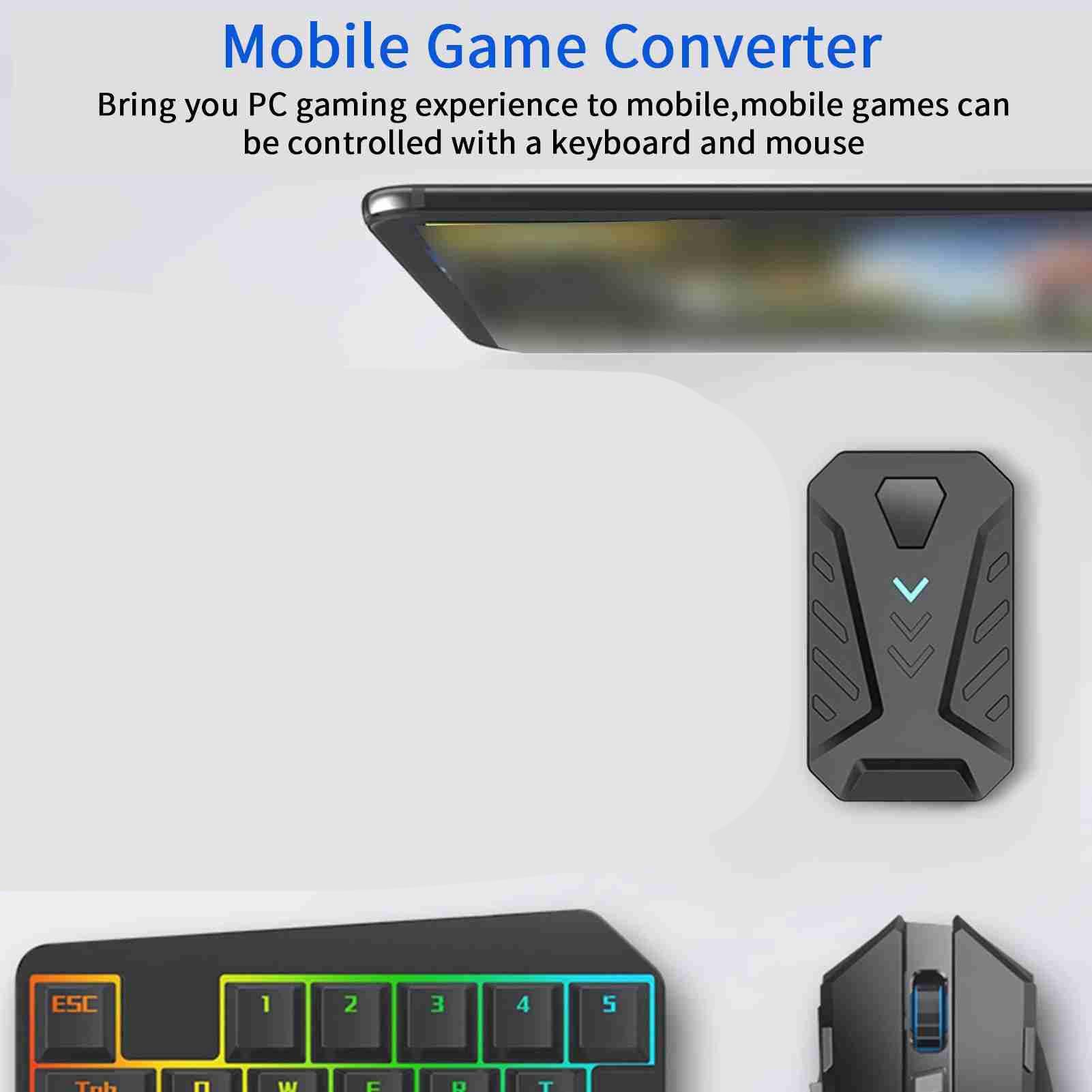 Adaptador convertidor de teclado y mouse para juegos para Android, sin demora, soporte ajustable, carga mientras juegas (mezcla Pro viene estándar) 7
