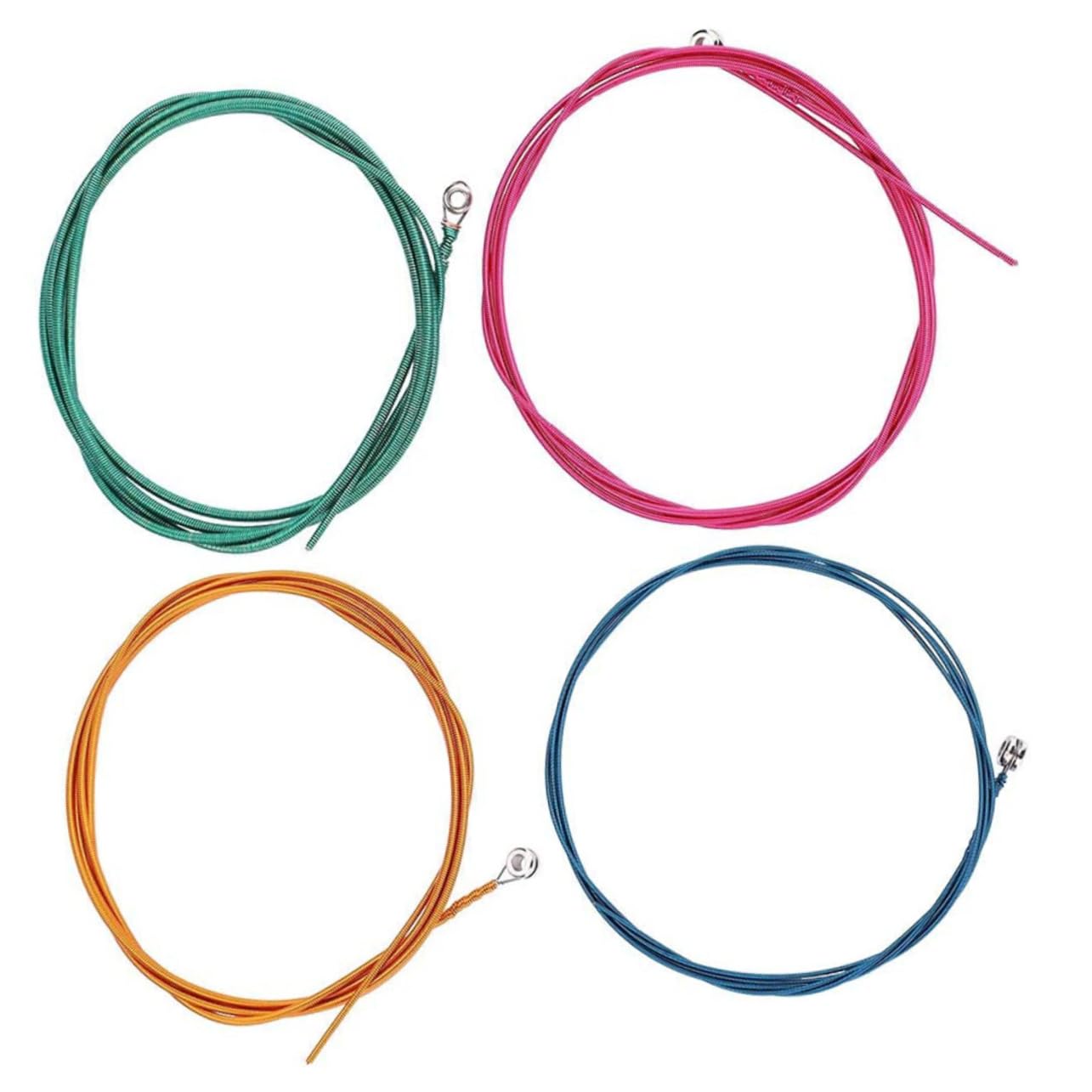 HEMOTON 12stücke Teiliges Set Farbige Bassgitarrensaiten Langlebige Und Nickellegierung Für Bassanfänger Klare Töne Einzigartiges Design Einfach Zu Wechseln