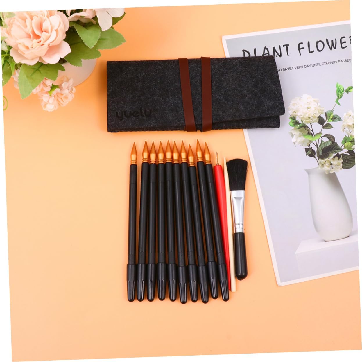 Angoily 14-Piece Scratch Drawing Tools Set for Adults and Kids Dual Tip Scratch Painting Stylus Carving Tools and Clean Brush for Paper Art
