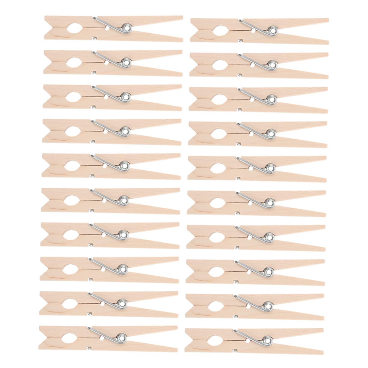iplusmile 70 Piezas Pinzas de Madera para Ropa y Manualidades de Unidades Clips Antideslizantes Resistentes al Viento para Colgar Calcetines Toallas Fotos y Notas Decorativas