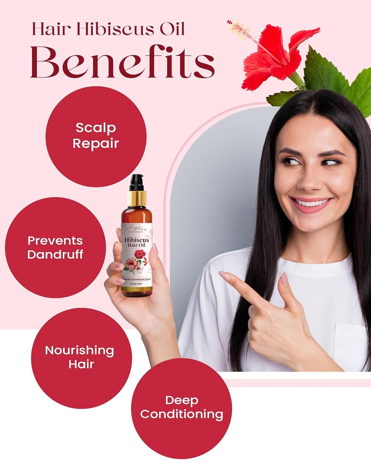 Siya Ayurveda Hibiscus Ayurvedic Oil for Hair Growth 1