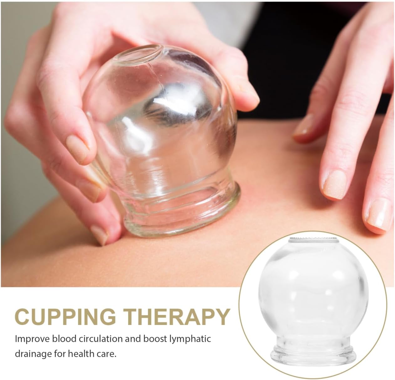 Healifty 6Pcs Cupping Therapy Sets Glass Fire for Massage Back Relieve Fatigue No. 2