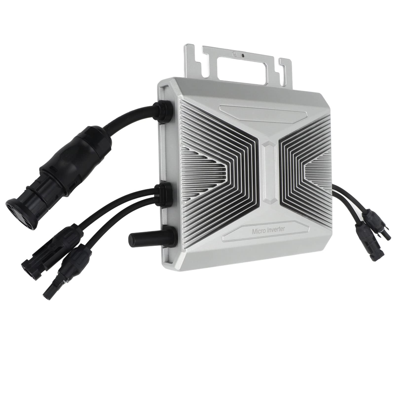 Hyuduo Solar-Mikro-Wechselrichter aus Aluminiumlegierung, Grid-Tie-Mikro-Wechselrichter, 800 W, mit WLAN, IP67, Wasserdicht, 95 Bis 96,5 Prozent Wirkungsgrad für Heim-Solarpanel-Systeme