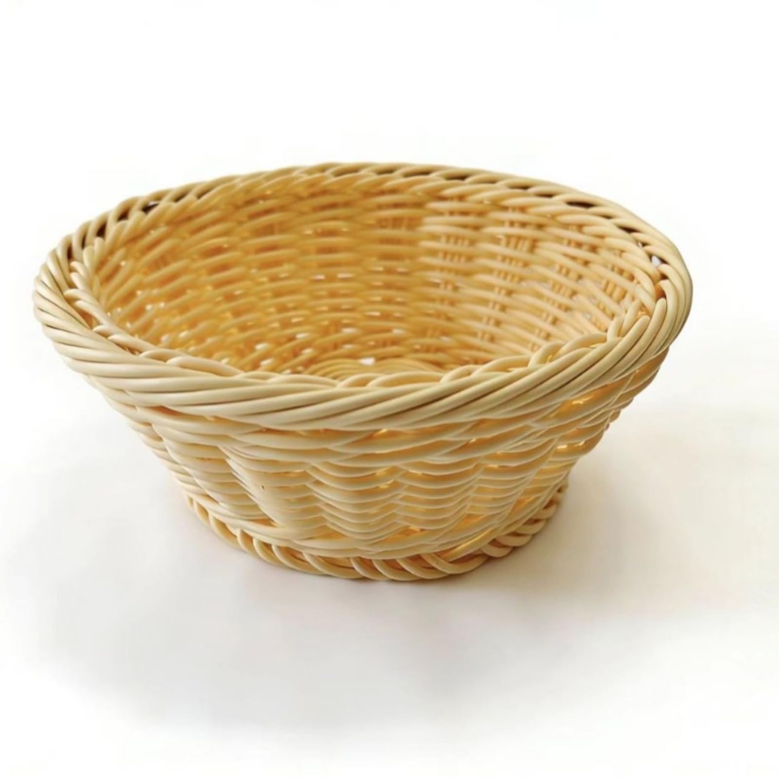 2 pieces of rattan-style woven baskets, bread baskets, snack storage baskets, used for holding fruits, bread, and vegetables