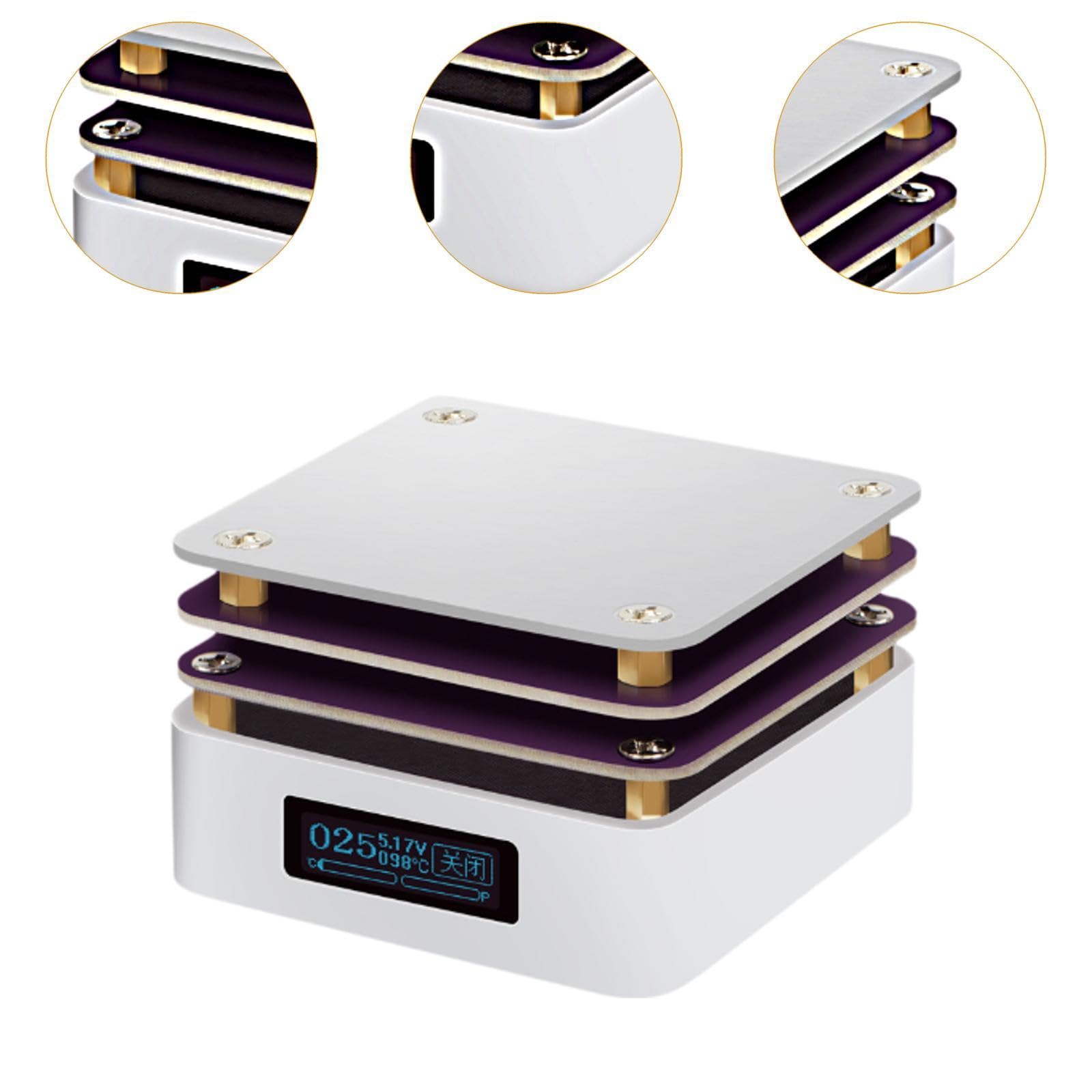 Precalentador de Placa Calefactora Eléctrica para Soldadura de 65 W con Temperatura Constante para Laboratorio, Ideal para Soldadoras de Pantallas de