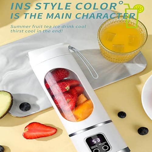 Miniatura 4 de Licuadora digital multimodo - Pantalla LED inteligente, exprimidor portátil de pantalla digital de 15.2 fl oz, 21000 rpm, apto para dietas, diseño a