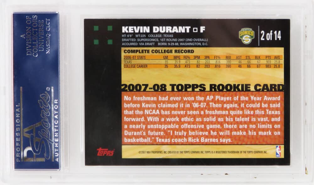 Amazon.com: Kevin Durant (Seattle Supersonics) 2007 Topps
