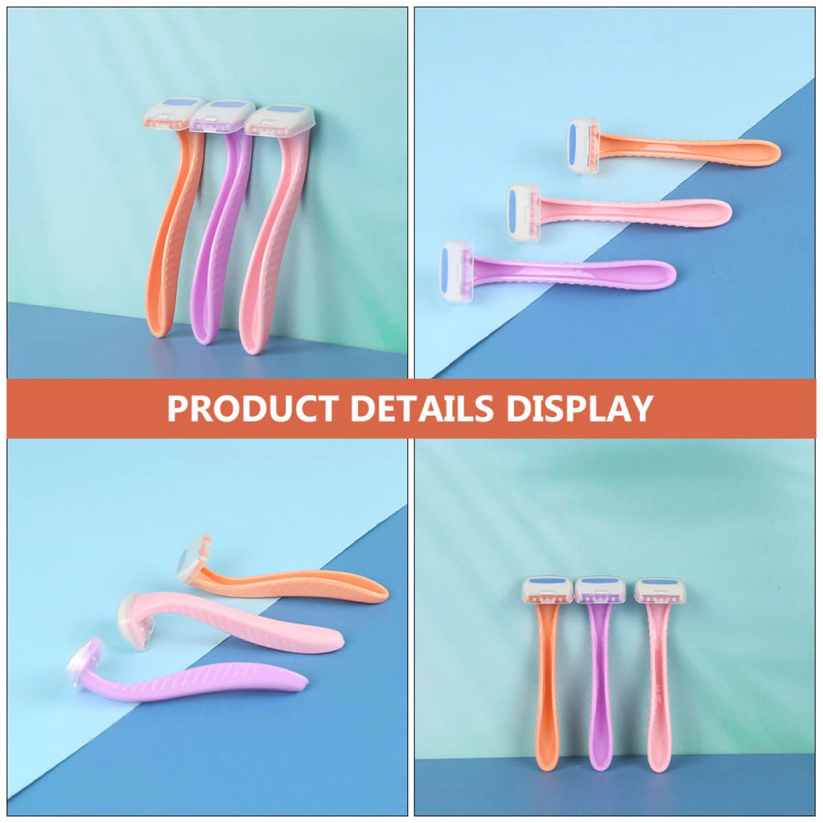 FOMIYES 2sets Razor Shaver for Women Hair Trimmer for Bikini Underarm Leg Arm and Private Areas Compact Portable Easy to Use Smooth Shave Beauty Care Tool 6pcs*2 Random Color