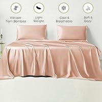Vista 7 de Linenwalas - Juego de sábanas de bambú refrescantes, 4piezas, suaves, de 1800hilos, bolsillo profundo de 16pulgadas, transpirables, cómodas