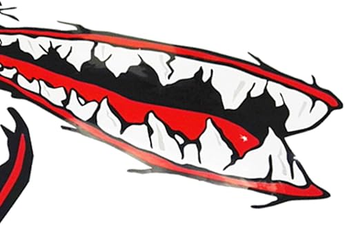 Miniatura 4 de MagiDeal 2 calcomanías impermeables para boca, ojo, kayak, pesca, barco, ventana, laptop, calcomanías