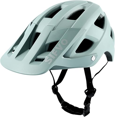 Casco de bicicleta, cascos de bicicleta SIFVO para hombres y mujeres, casco de bicicleta de montaña con visera, cascos para adultos a jóvenes, casco