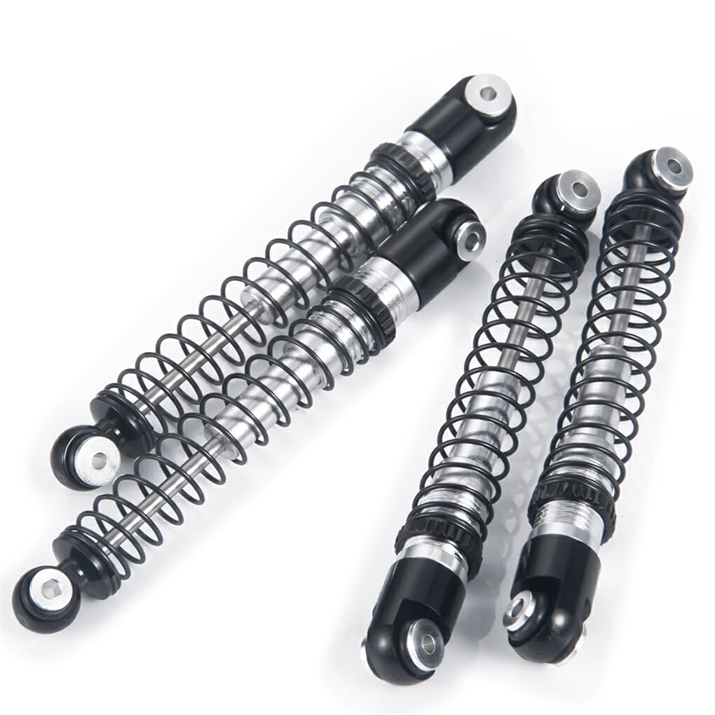 Amortiguador Trasero Delantero Liso de aleación de Aluminio para SCX24 1/24 Crawler RC, Accesorios de Coche, Piezas de Repuesto, Pieza de actualización RC, 4 Uds, Negro