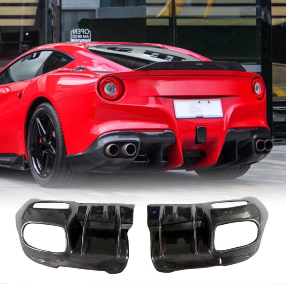 Carbon Fiber Rear Bumper Splitters for Ferrari F12 Berlinetta 2012-2017 Coupe 2-Door Rear Bumper Canards Rear Bumper Fins Factory Outlet