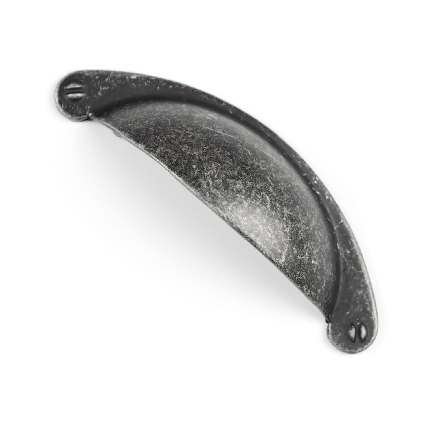 64mm Pewter Kitchen Cabinet Cup Handle Rustic Antique Cupboard Drawer Pull Wardrobe Furniture Replacement Upcycle