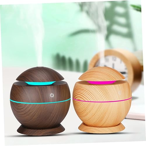 Miniatura 2 de FRCOLOR Mini humidificador de aire Difusor de agua alimentado por USB con iluminación para oficina en casa, funcionamiento silencioso, diseño