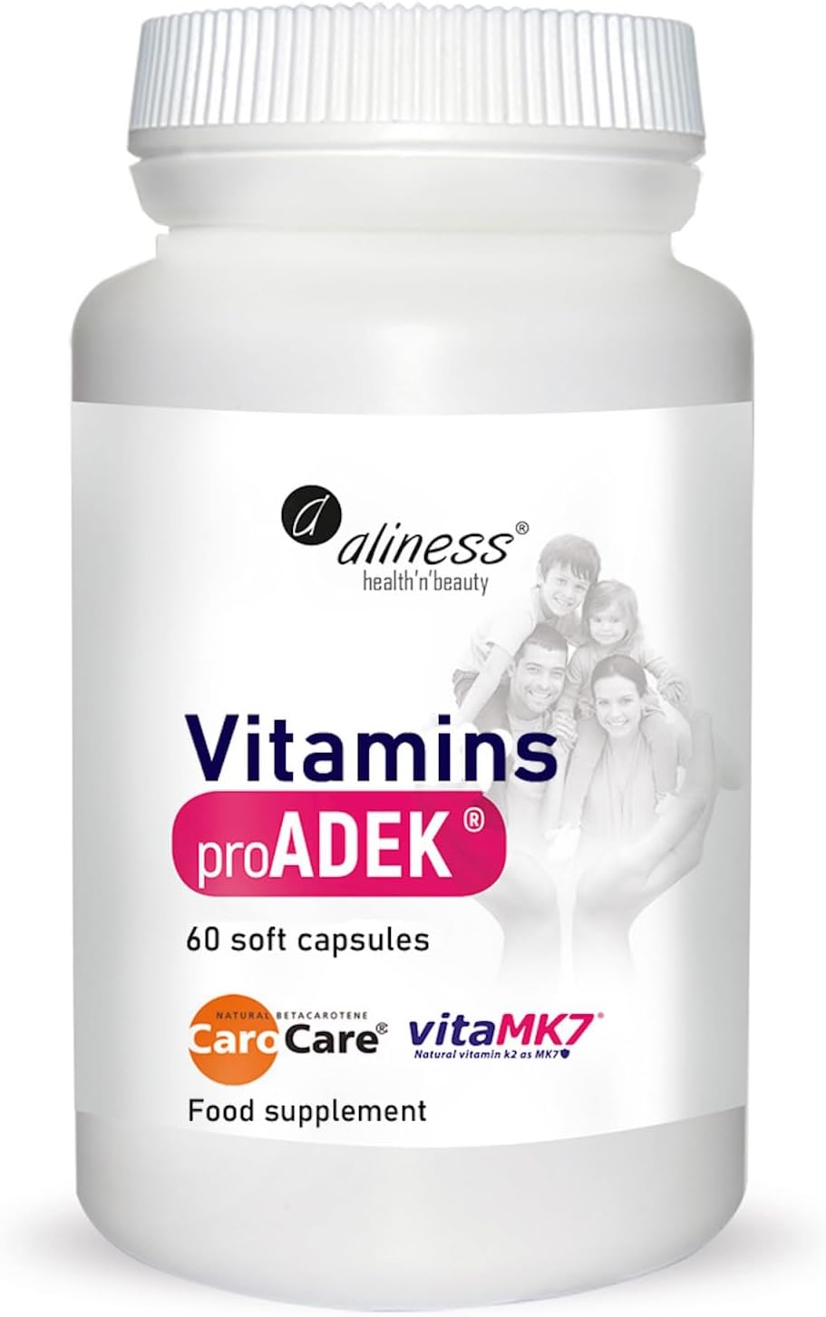 Pro ADEK®, Vitamins A, D, E, K, Fat Soluble Vitamins, 60 Capsules, Aliness