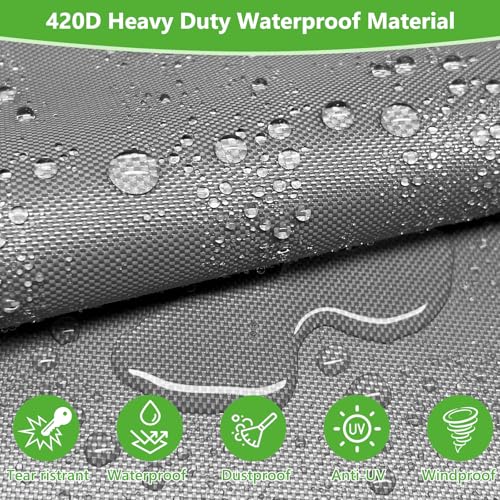 Image of AKEfit Tire Cover, Heavy Duty Waterproof and Dustproof Tire Storage Bag for Jeep Trailer RV SUV Truck Tires with Zipper (Grey,Holding 4 Tires Within 34 Inch Diameter)