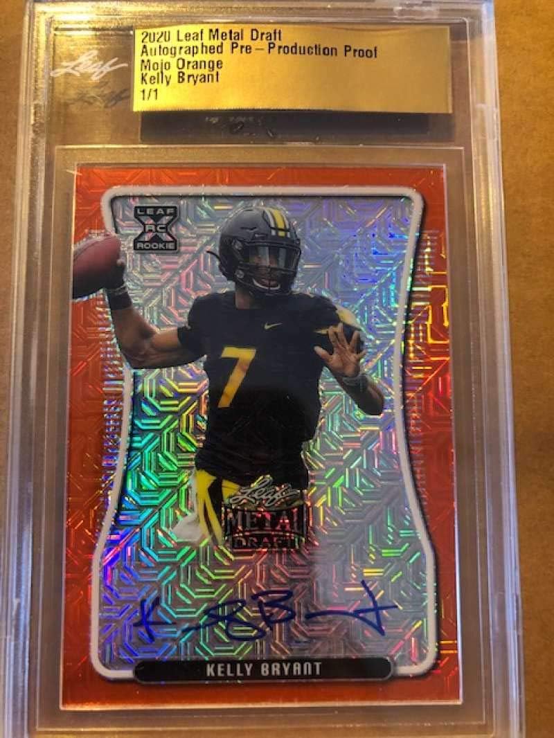 2020 Leaf Metal Draft (NFL) Pre-Production Proof Autograph 1/1 Mojo Orange KB1 Kelly Bryant Auto Missouri Official Player Licensed Rookie Football Card