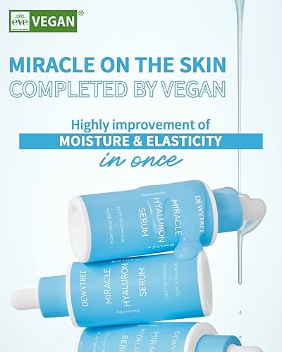 Miniatura 2 de DEWYTREE Miracle Hyaluron Serum | Suero de ácido hialurónico para la cara | Hidratante facial, reparación de barrera cutánea, minimizador de poros y