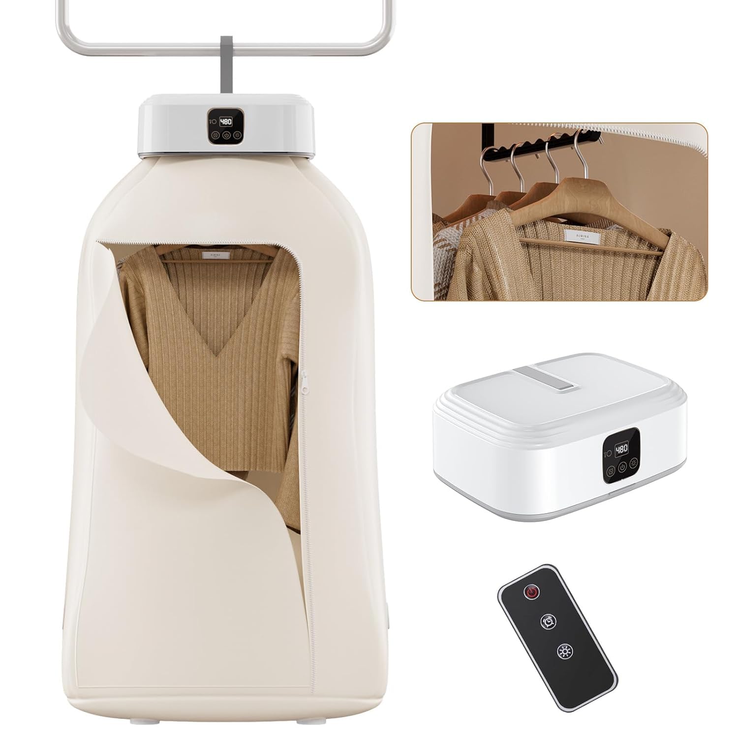 Portable Clothes Dryer, Mini Compact & Foldable Electric Dryer With Adjustable Timer & Remote Control, Fast Drying Small Machine for Apartment, Rv, Travel, Home, Dorms, Includes Dry Bag-image-30