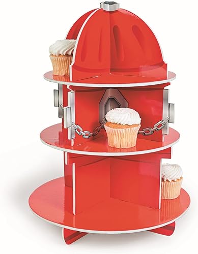 Fun Express - Soporte para cupcakes en forma de boca de incendio, 15 1/2 x 11 pulgadas