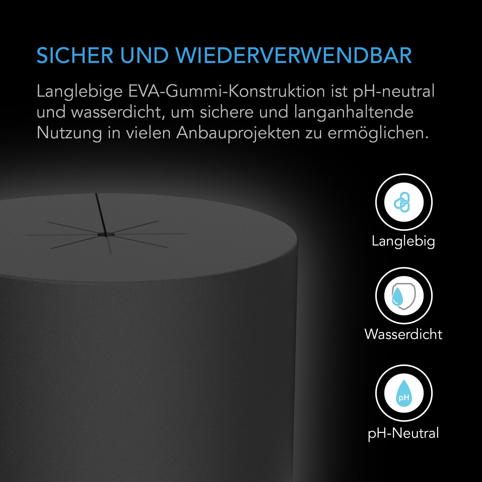AC Infinity Clone Collar 100-mm, Cloner-Einsätze mit 8-Speichen-Design, 50-Pack – passend für Netztöpfe in Hydroponik-Growsystemen, Aeroponik, Cloning-Maschinen und Home Growing