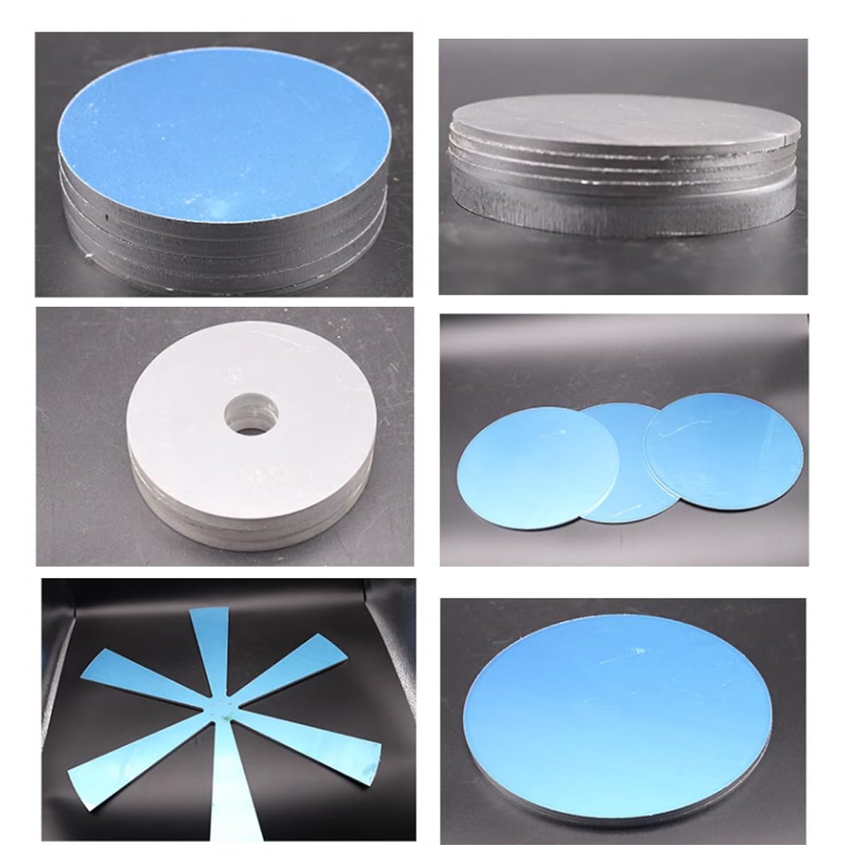 Piastra in Alluminio Rotonda Piastra in Lega di Alluminio Anello Disco Rotondo Diametro 1Mm 4 Specifiche,1 * 100mm (5 Pieces)