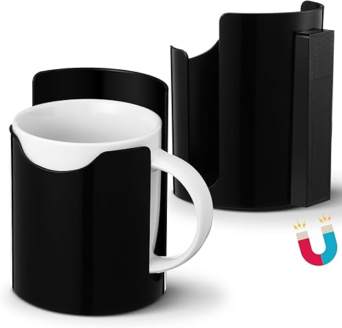 Vista 6 de Honeydak Paquete de 2 portavasos, magnéticos, resistentes, universales, de plástico, para tractor, camión, caravana, automóvil, se adapta a la Rojo