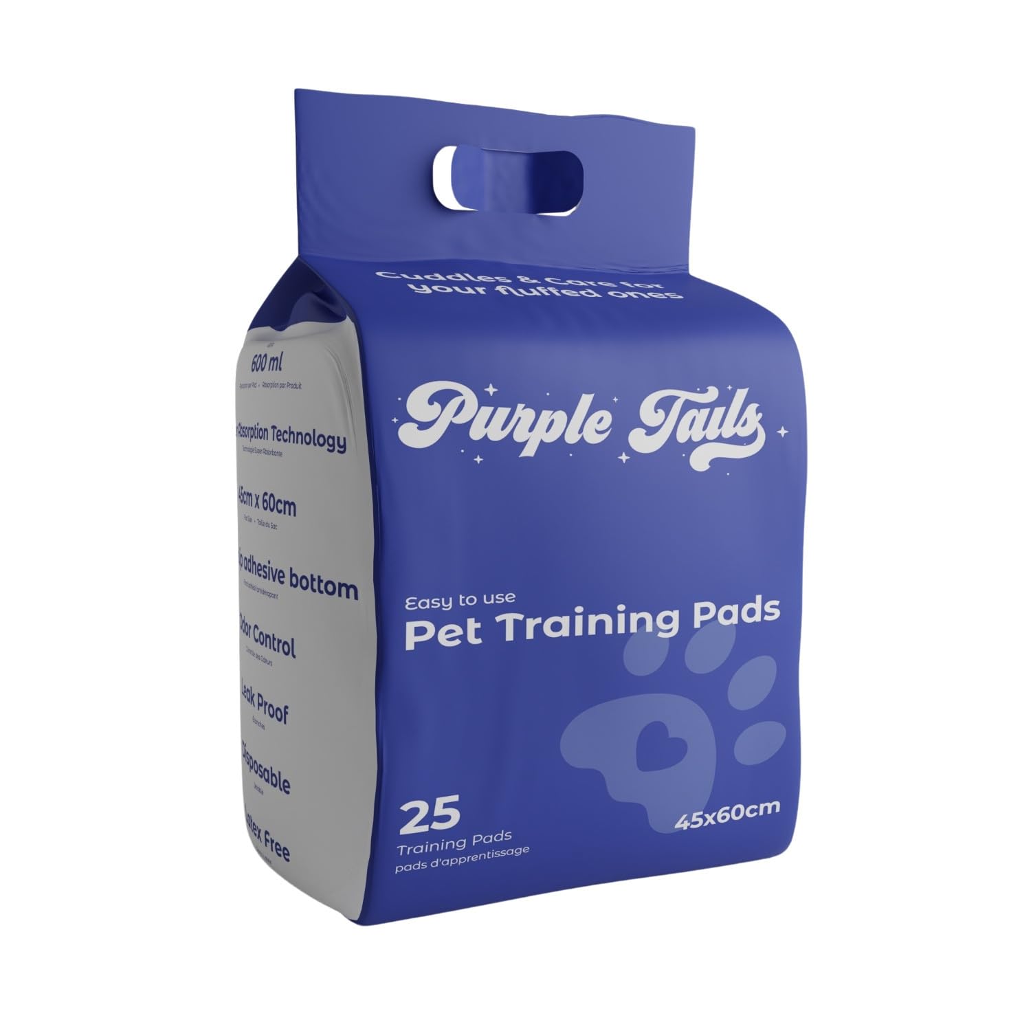 Purple Tails Canada Pet Training Pads with Adhesive Tape – 8 Layers Super-Absorbent Pee Pads with Built in Pet Attractant for Dogs – Leakproof Pee Pads – Small, Medium Dog Pee Pads (25, 45x60 cm) (B0D6Y6F9K3) Amazon Price History, Amazon Price Tracker