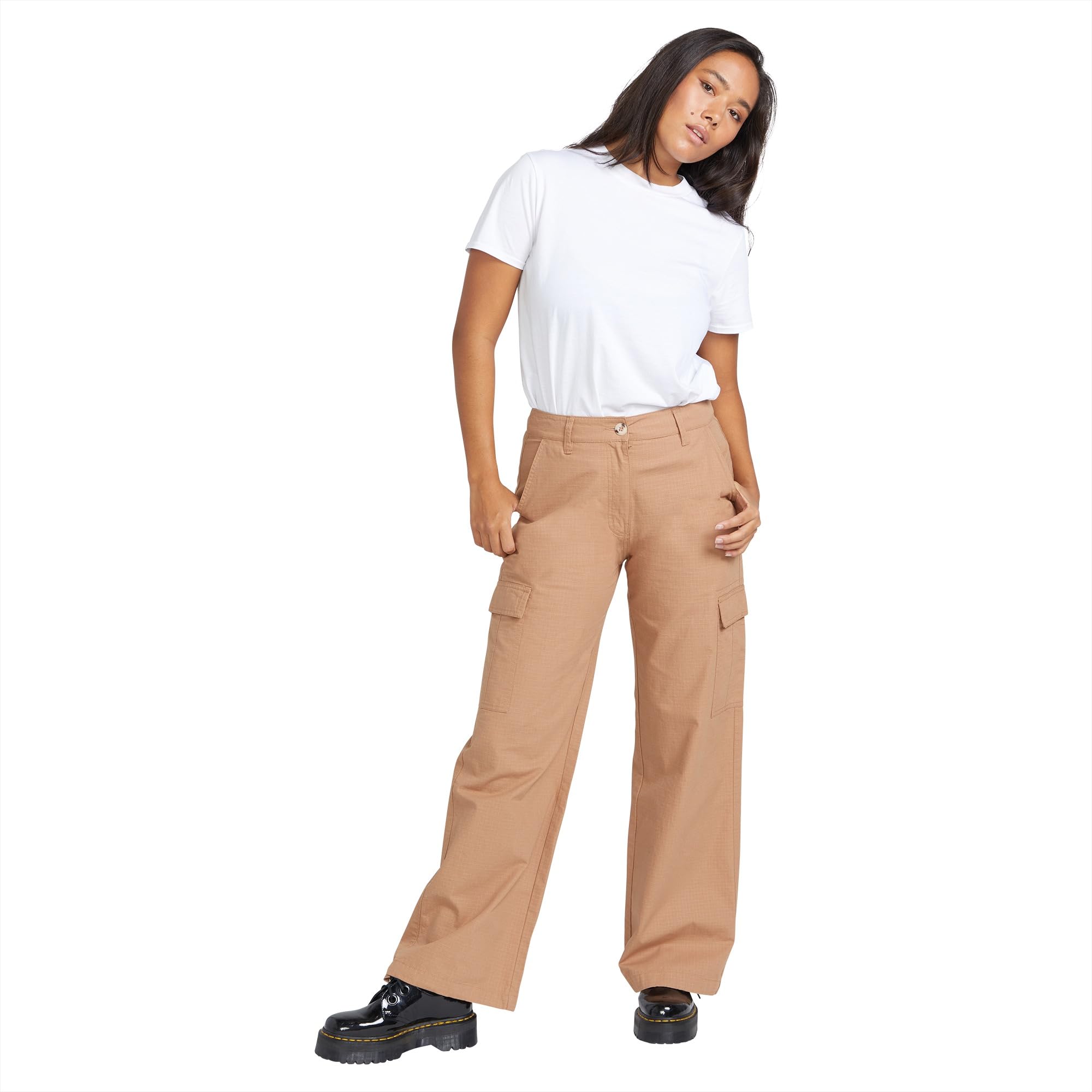 Volcom Womens Cargstone Wide Leg Cargo Pant