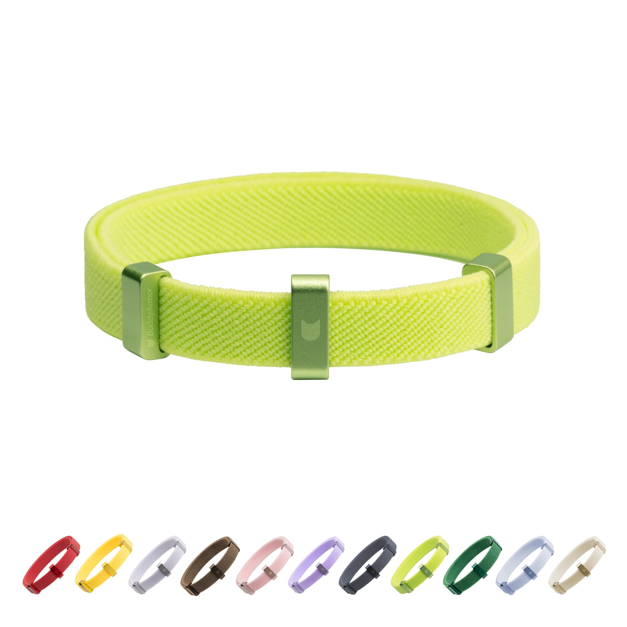 Safety Cat Collar - U.S. IDA Gold Awarding Design, Stretch Elastic Quick Release, Non Breakaway - Light Weight for Kitten, Neck Fit 5.9'-11.8' for All Small Large Cat,S(Lime Green)