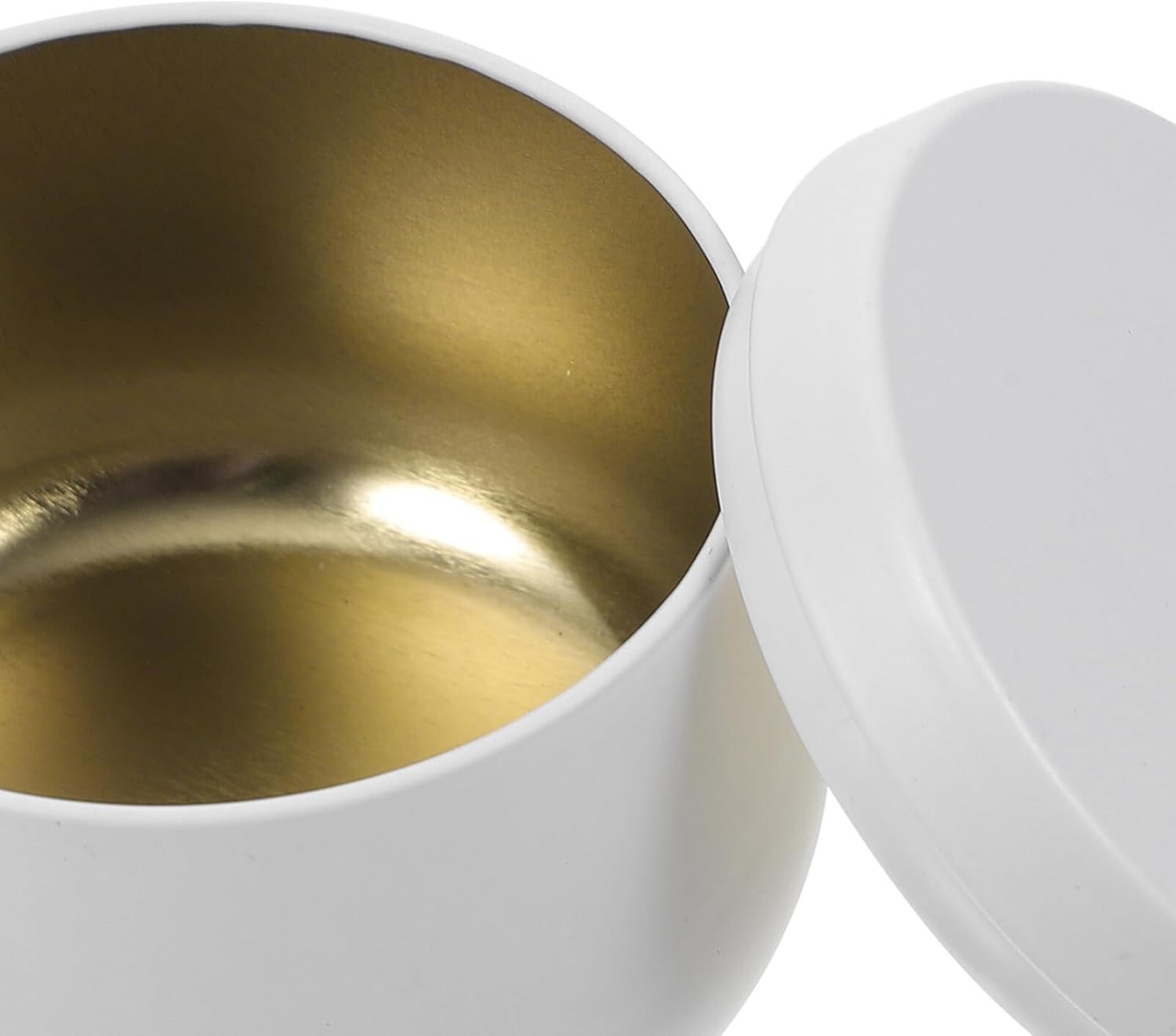 Candy Tea Candle Jar 24pcs Small Tin Storage Box with Lid Round Tinplate Container 4oz Capacity