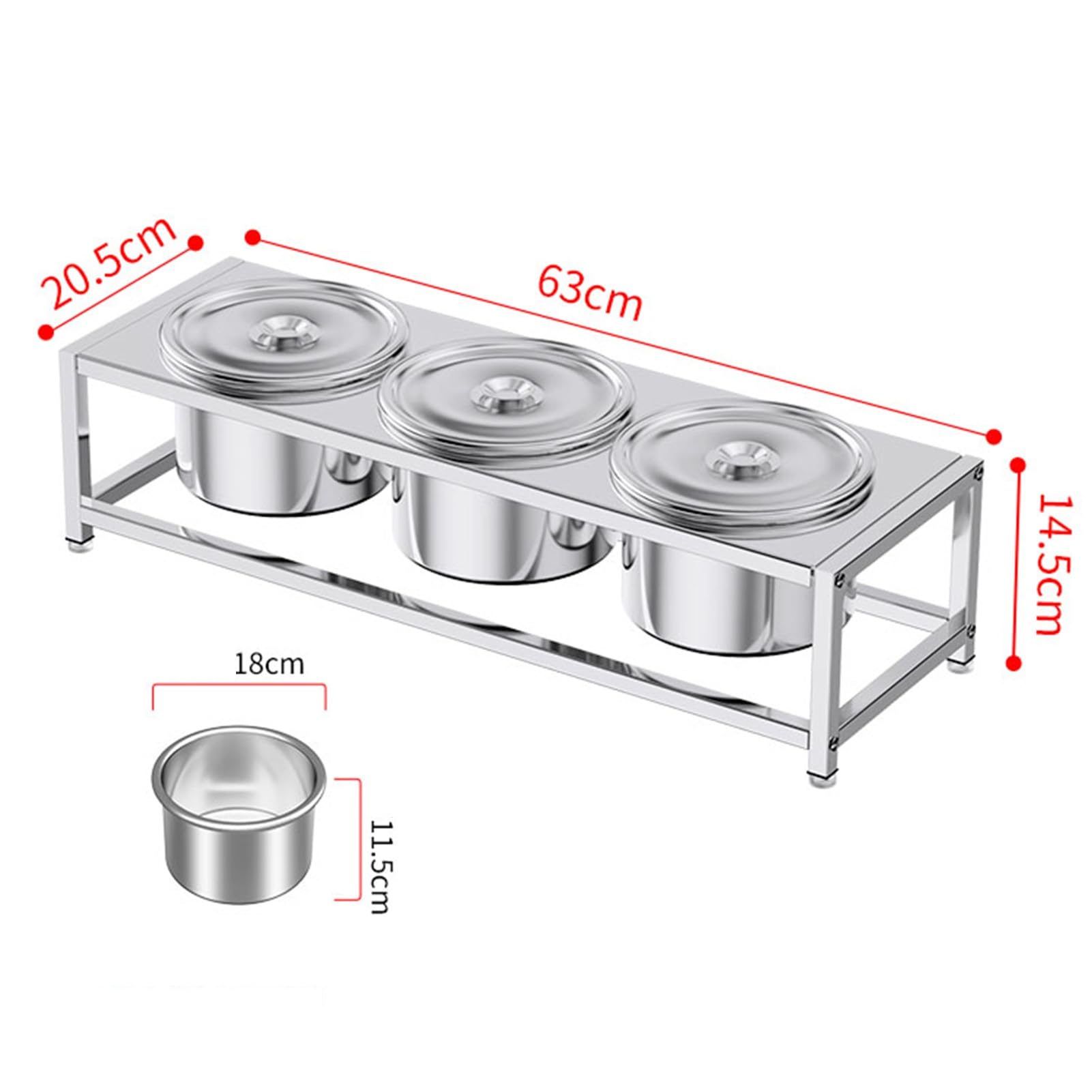 Juego de especias de acero inoxidable, organizador comercial de condimentos para despensa de cocina, contenedor de alimentos para condimentos, salsas e ingredientes