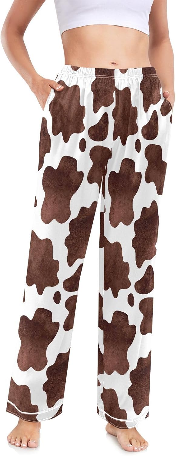 Women Silk Satin Pajama Pants PJs Pajama Bottoms Wide Leg Yoga Pants