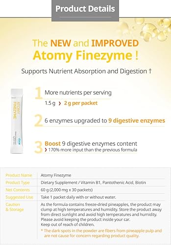 Miniatura 3 de Atomy Finezyme Piña Fermentación Enzimas Digestivas - 30 Paquetes