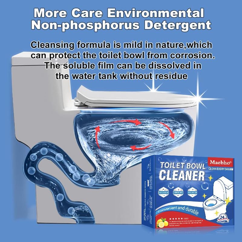 Miniatura 6 de VREOM Tabletas limpiadoras de inodoros, limpiadores automáticos de tanque de inodoro, eliminador de olores, limpieza y desodorante de inodoro,