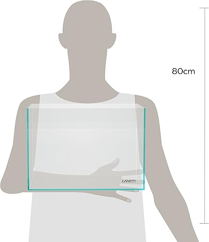 Miniatura 63 de LANDEN Tanque de acuario de hierro bajo sin borde de 25C de 3.7 galones, 9.84 x 9.84 x 9.84 pulgadas de alto, 0.197 in de grosor con alfombrilla