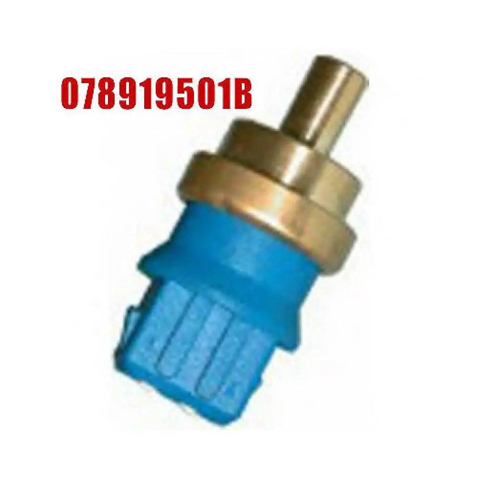 Sensor ect de 4 Pines, Sensor de Temperatura del refrigerante del Motor para VW Golf, Jetta, Beetle, Audi y Skoda 078919501B (Reemplazo)