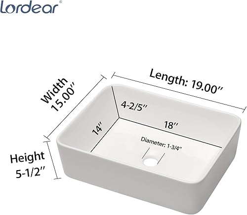 Miniatura 26 de Ordear - Lavabo de baño color blanco, para encimera.