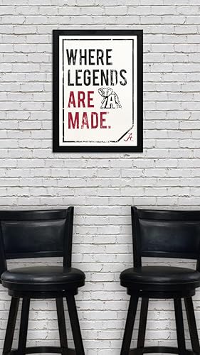 Miniatura 5 de Alabama Crimson Tide Poster Art - Where Legends Are Made Print - Officially Licensed Art Print - 13x19" - Roll Tide Gift (No Frame)