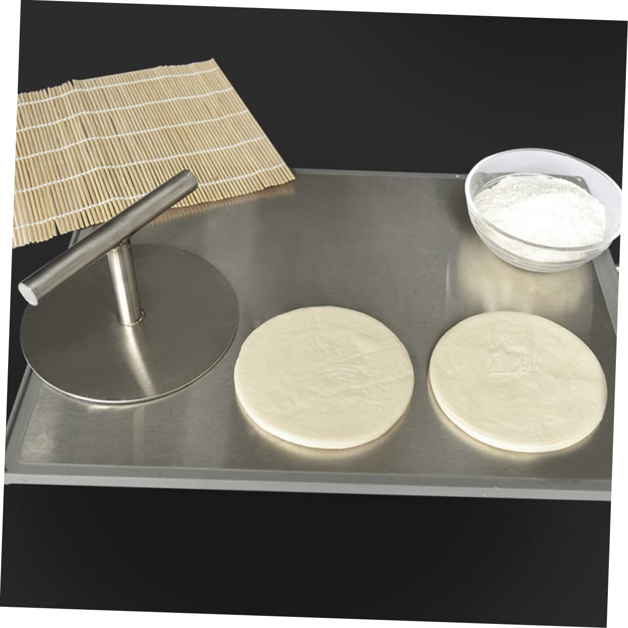 Mikikit Stainless Steel Burger Press Durable Meat Press Mold for Home Cooking for Patties BBQ Grilling and Fast Food Restaurants Heavy Duty Pastry Pressing Tool