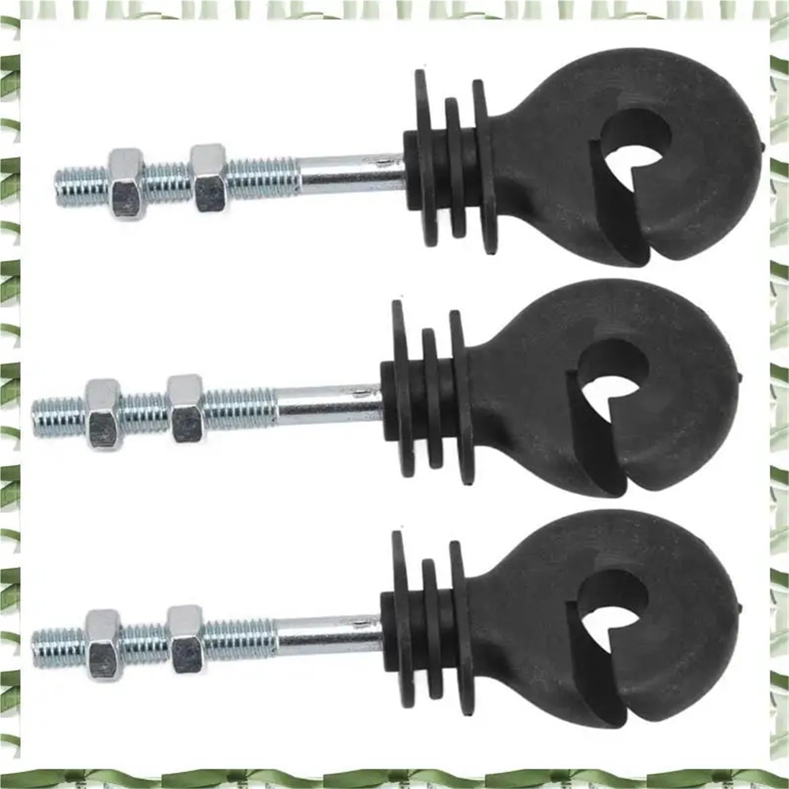 Anillo Aislador Aisladores Aisladores de tuerca plana, espiral aislamiento roscado for cerca eléctrica, 50 Uds