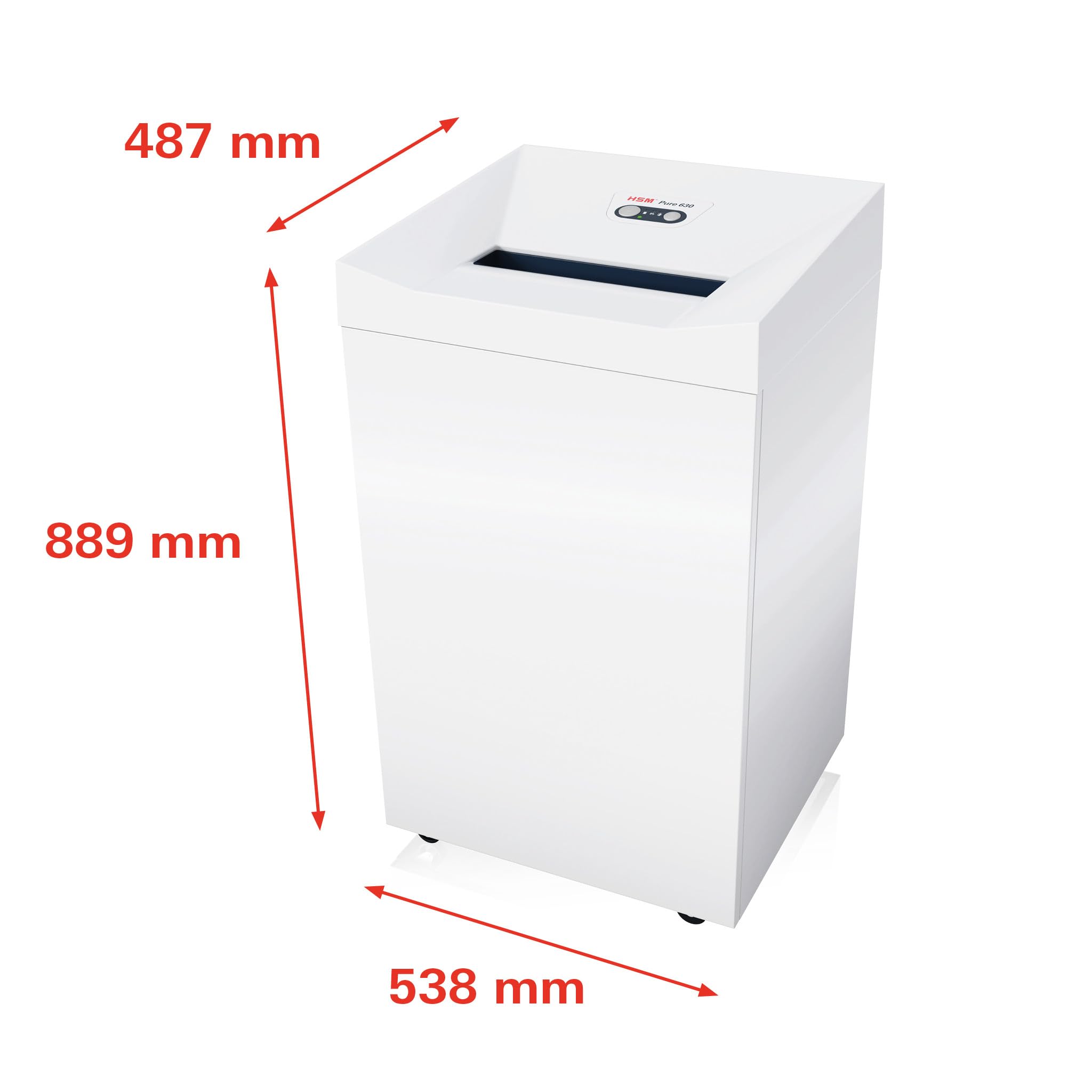 HSM Pure 630 Aktenvernichter I Partikelschnitt 4,5x30 mm I 22 Blatt