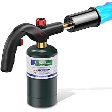 Sondiko Powerful Propane Torch Head with Igniter, Soldering Equipment Power Tools, Adjustable Blow Torch, Cooking Torch, Searing Torch for Steaks, Welding and BBQ, BlackPropane Tank Not Included