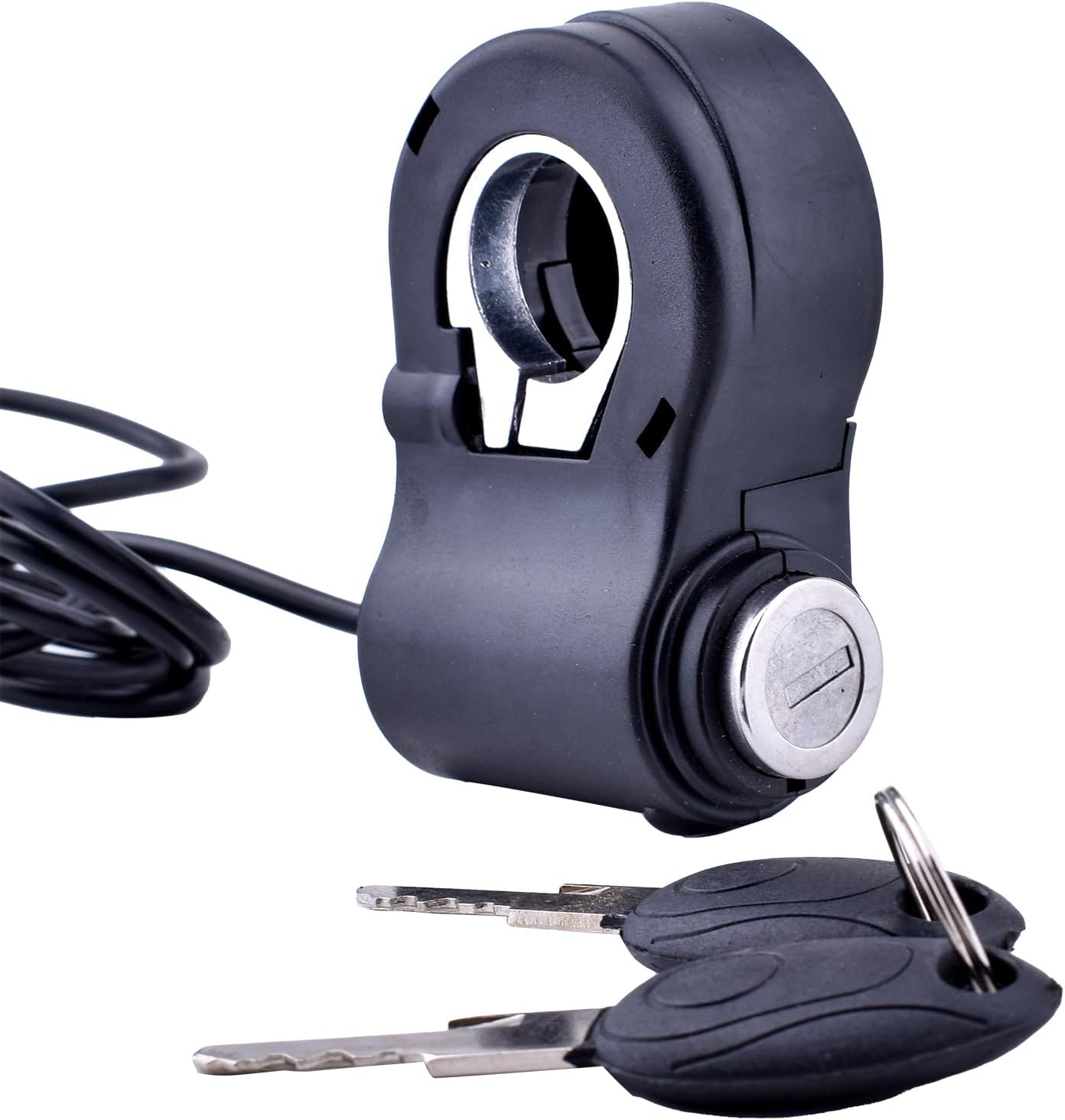 Universal Bike Key Ignition 12V-96V Ebike Ignition Switch with Key Superior Anti-Theft Electric Scooter Key Switch 2 Wires Electric Scooter Ignition Lock Key Switch Scooter Key Ignition Replacement