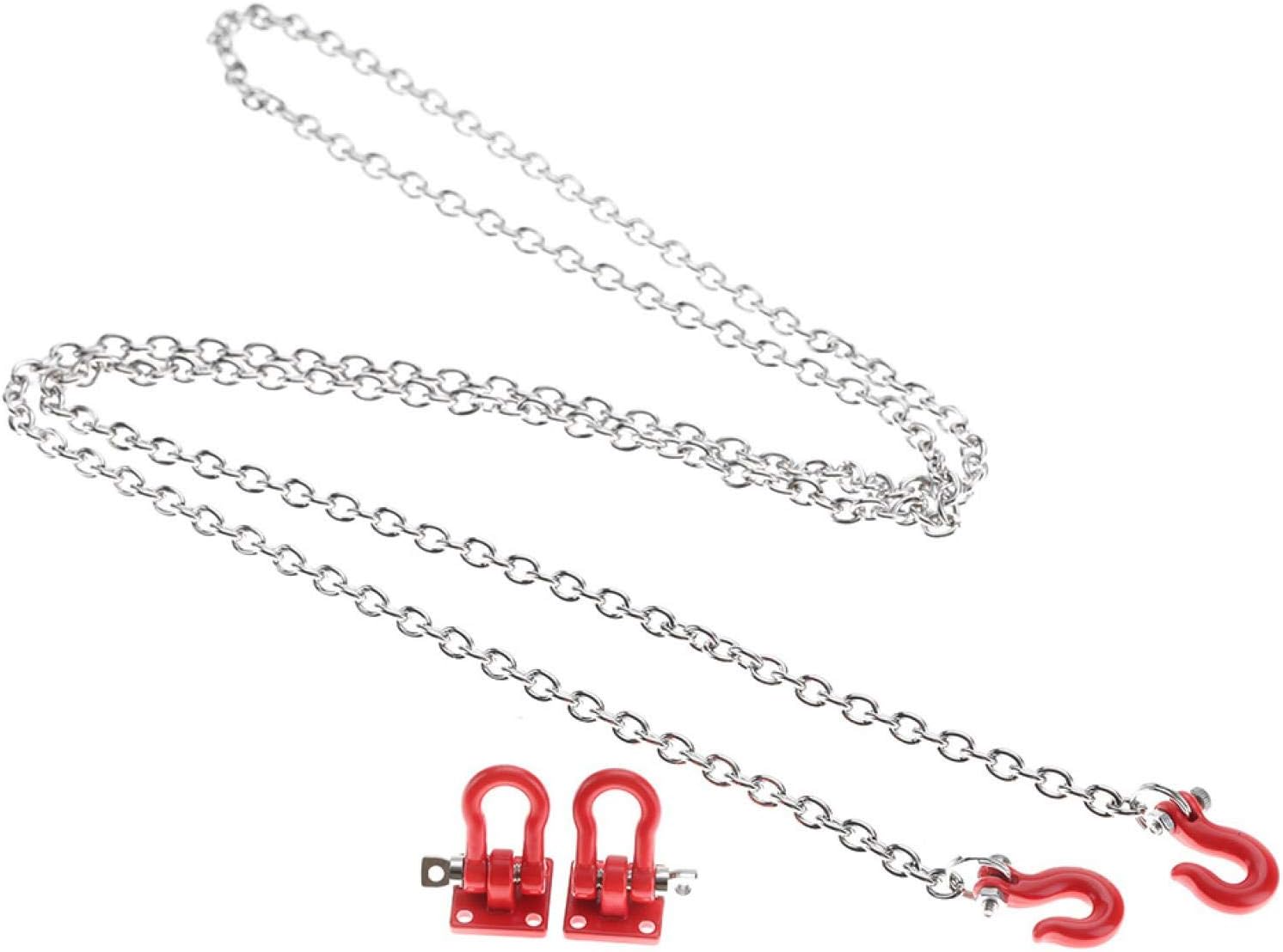 Fockety 1/10 Scale RC Tow Chain Tow Chain, RC Tow Hook, Trailer Chain Parts for RC Cars Trailer Chain Assemble Daily Use Crawler Car