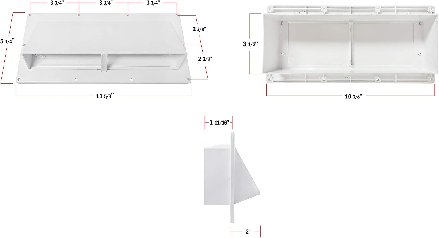 Camp'N RV Exhaust Vent Cover (White) - Perfect RV Stove Vent Cover Replacement for Trailers, Campers, Motorhomes - Easy to Install with Hardware Included
