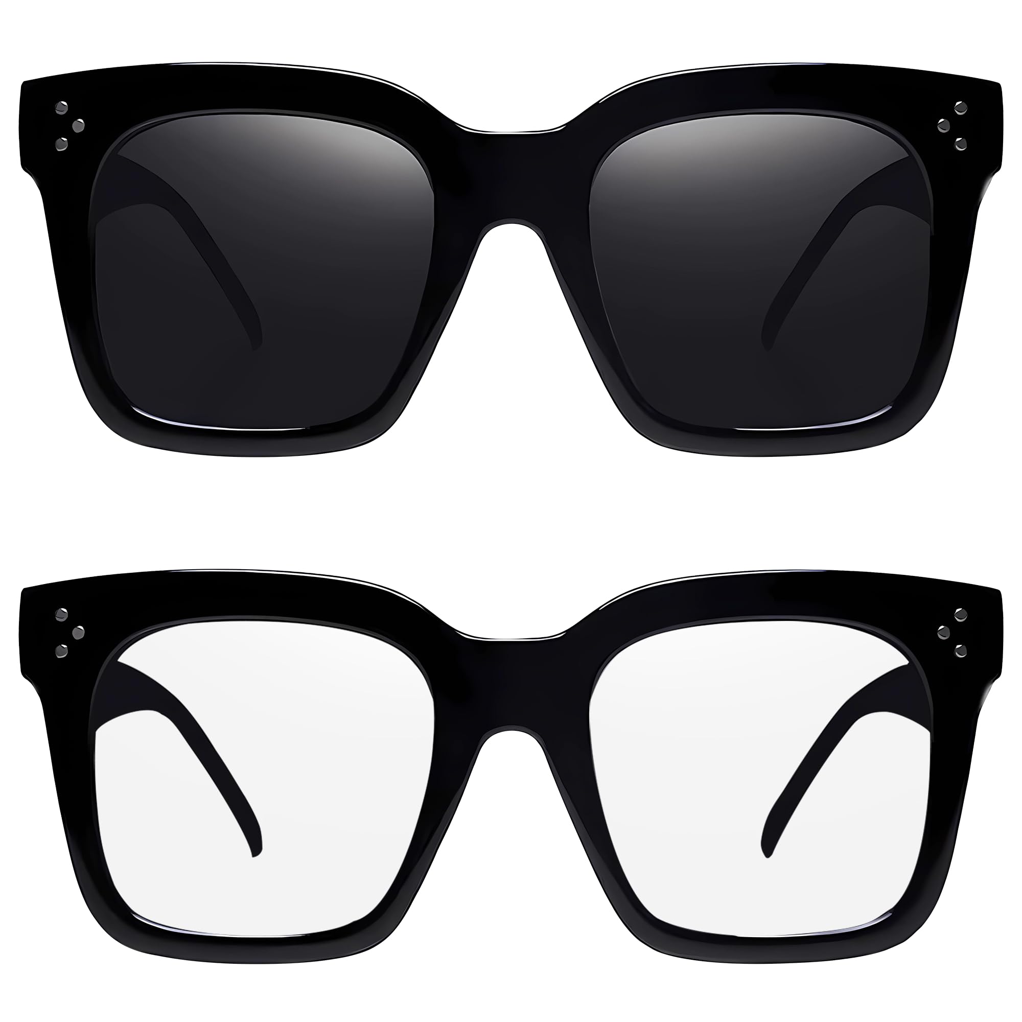 SalfboyWomen's Sunglasses Square Sun Glasses UV Protection Eyewear Vintage Oversized Sunglasses for Party