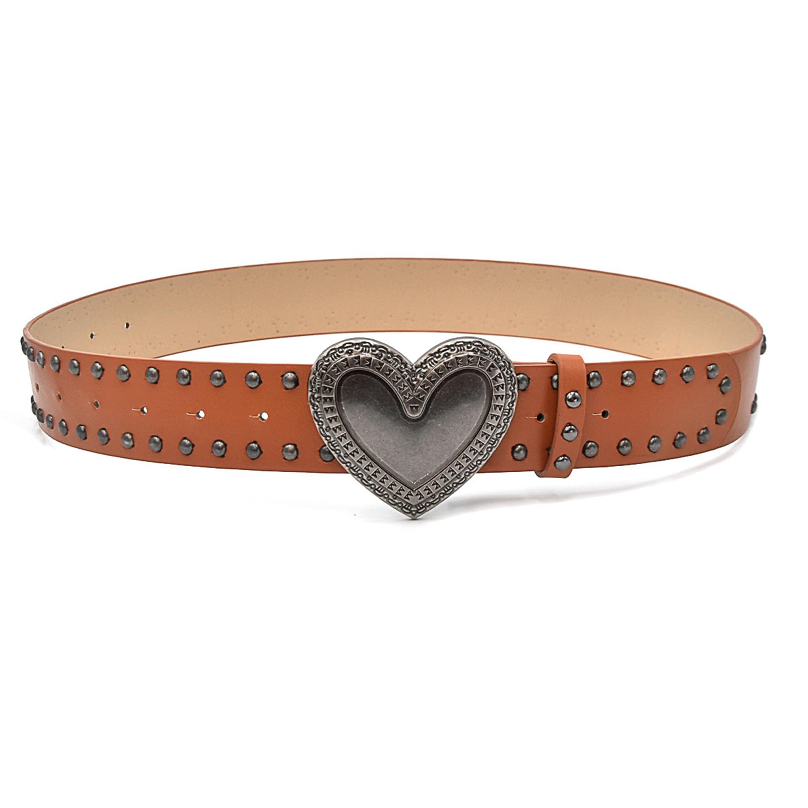 MICFENY Riveted Waist Belt for Women Stylish Wide Punk PU Leather Waistband Waist Sash for Jeans Outfits
