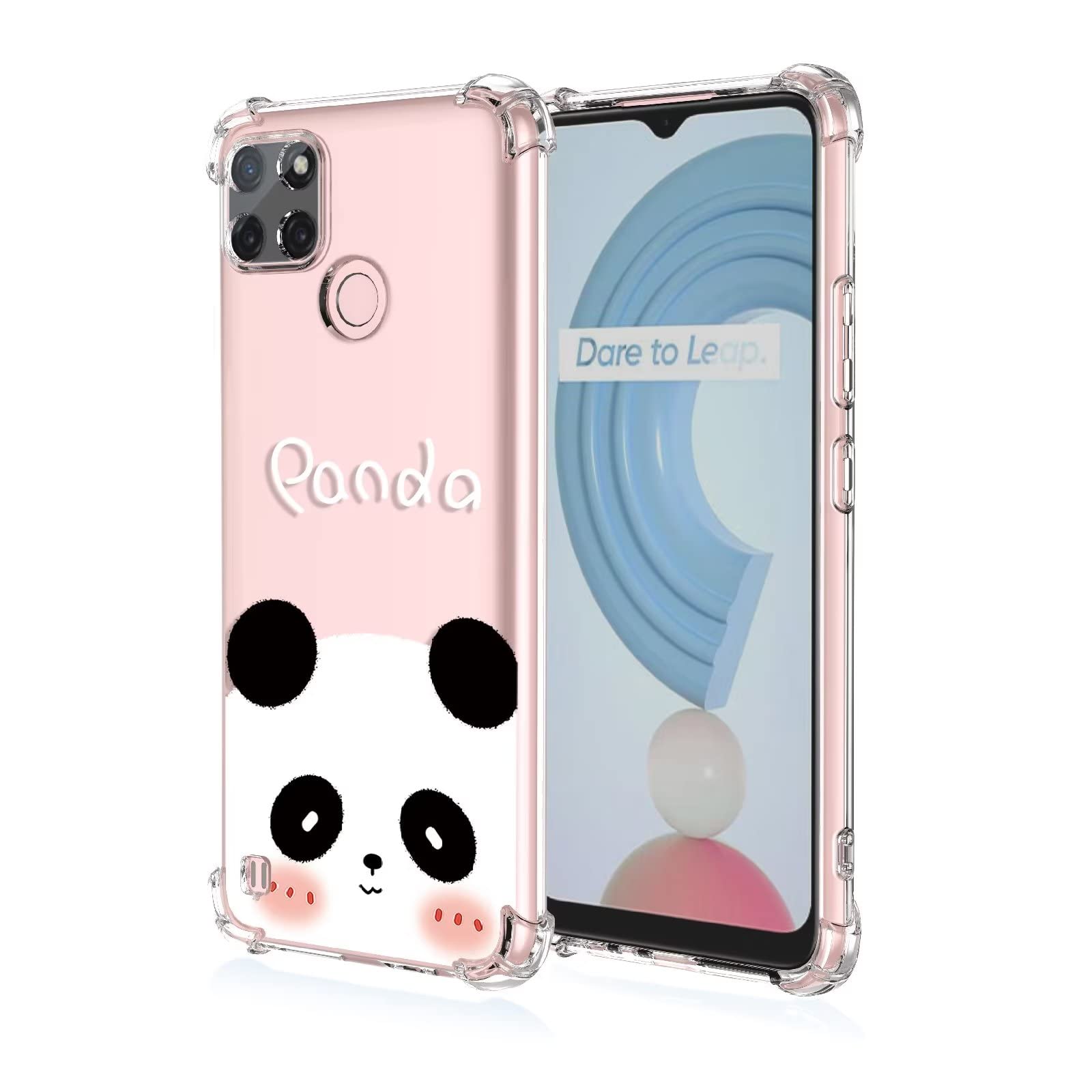 Custodia HONLEN Per Realme C21Y/C25Y, Effetto Sfumato Trasparente, Silicone TPU Morbido Con Angoli Rinforzati
